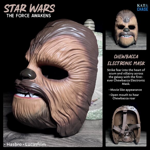 Tested Chewbacca Electronic Mask Talking Star Wars Force 2015 Chewy Halloween - Picture 5 of 12